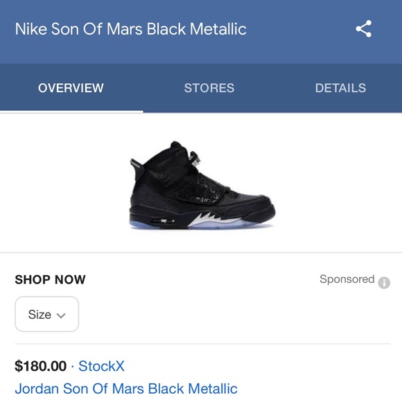 Nike Son of Mars Metallic Jordan’s - Picture 4 of 4